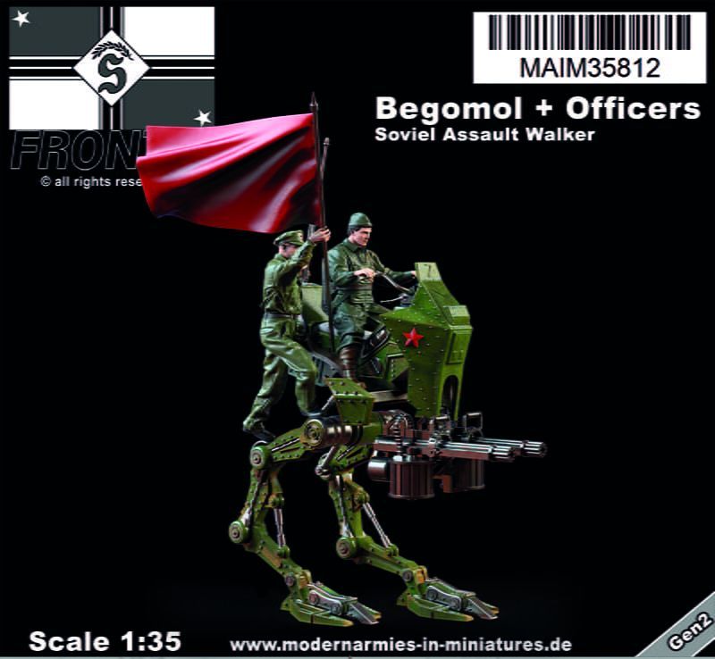 1:35 Begomol inkl. Officer + Driver - Soviet Assault Walker -Front46-