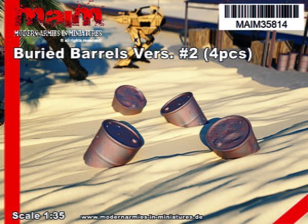 1:35 Buried Barrels #2 (4pcs)