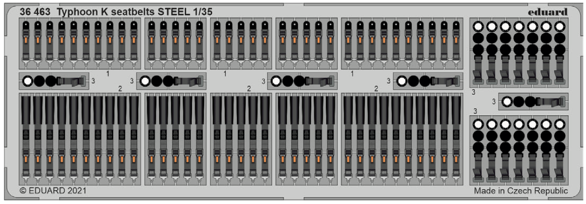 1:35 Typhoon-K 6X6 Armoured Vehicle seatbelts STEEL