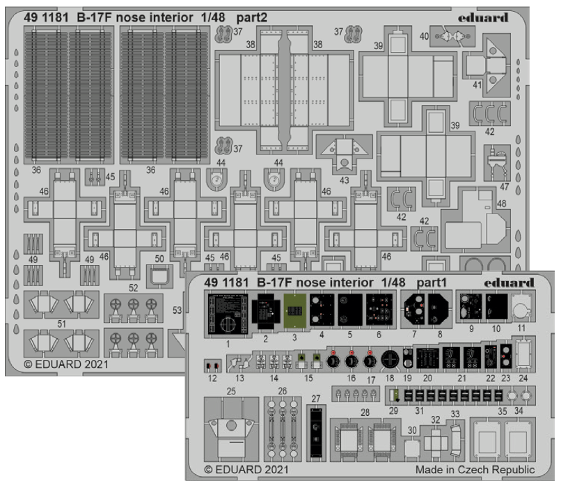 1:48 Boeing B-17F Flying Fortress nose interior