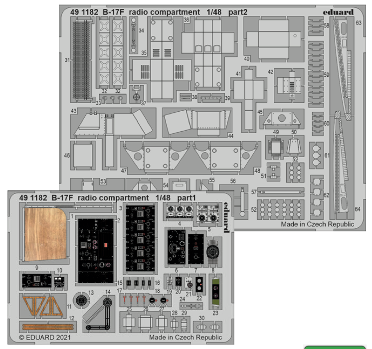 1:48 Boeing B-17F Flying Fortress radio compartment