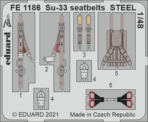 1:48 Sukhoi Su-33 seatbelts STEEL
