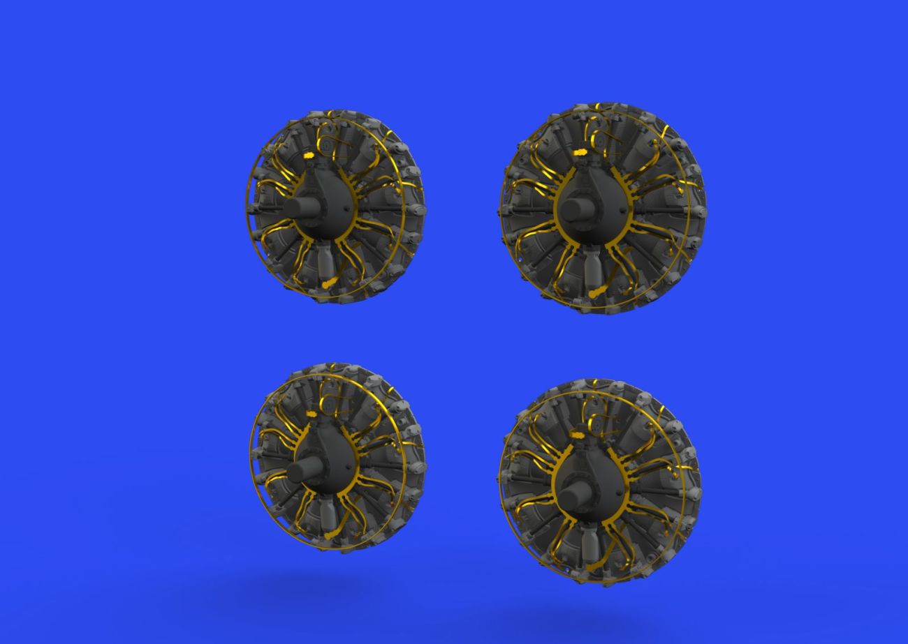 1:48 Boeing B-17F Flying Fortress engines