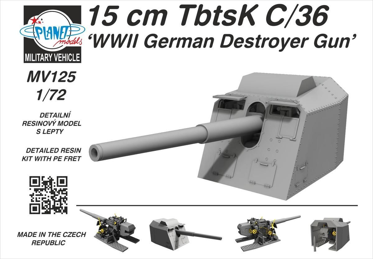 1:72 15 cm TbtsK C/36 ‘WWII German Destroyer Gun’