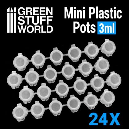 4x Mini Plastic Pots 3ml