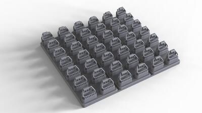 1:35 HANDLES FOR US POST WAR ARMOR - NON WORKABLE VERSION, 3 POSITION, INCLUDED 42 HANDLES