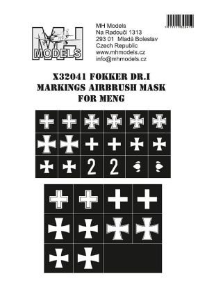1:32 Fokker Dr.I Markings Airbrush Mask for Meng