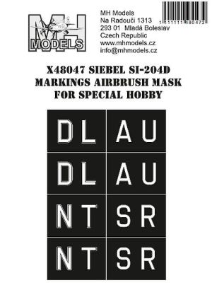 1:48 Siebel Si-204D Markings airbrush mask for Special Hobby