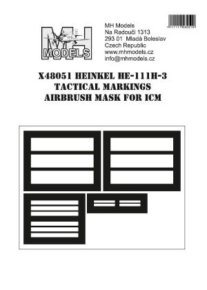 1:48 Heinkel He.111H-3 Tactical markings airbrush mask for ICM