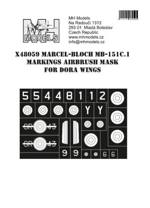 1:48 Marcel-Bloch MB-151C.1 Markings airbrush mask for Dora Wings
