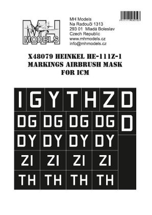 1:48 Heinkel He-111Z-1 Markings airbrush mask for ICM