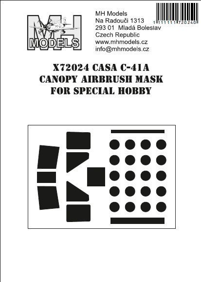 1:48 CASA C-41A canopy airbrush mask for Special Hobby