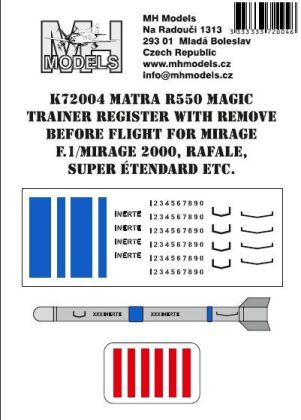 1:72 MATRA R550 MAGIC trainer register with Remove Before Flight