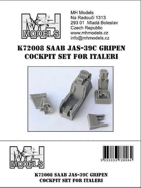 1:72 SAAB JAS-39C Gripen cockpit set for Italery