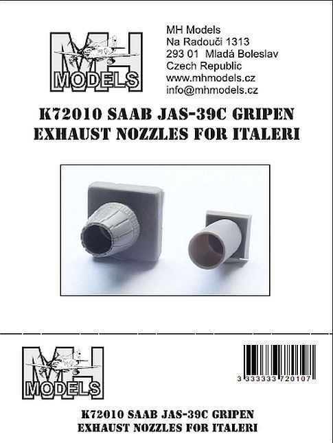 1:72 SAAB JAS-39C Gripen Exhaust nozzles for Italery