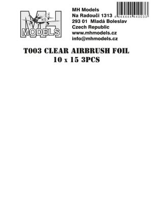 Clear airbrush foil 10x15 3pcs