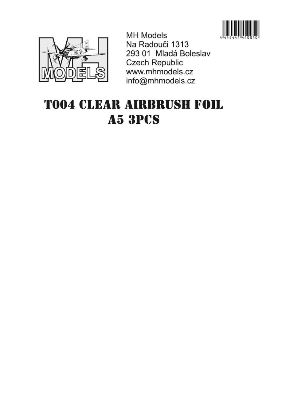 Clear airbrush foil A5 3pcs