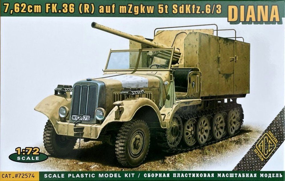1:72 DIANA 7,62cm FK.36 (R) auf mZgkw 5t SdKfz.6/3