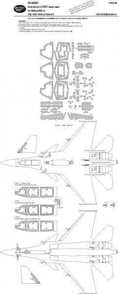 1:48 Su-33 Flanker-D EXPERT kabuki masks