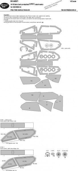 1:32 AH-1G Cobra EXPERT kabuki masks