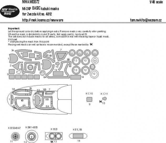 1:48 Mi-24P BASIC kabuki masks