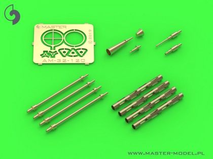 1:35 PZL P.11c - details set - wz. 33 machine gun barrels, gunsight and Venturi Tube (for IBG model)