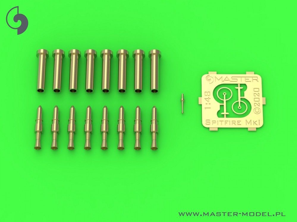 1:48 Spitfire Mk.I early - Browning .303 with flash hider barrel tips and early gunsight for Eduard