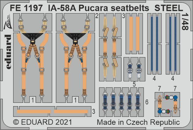 1:48 F.M.A. IA-58A Pucara Pucara seatbelts STEEL