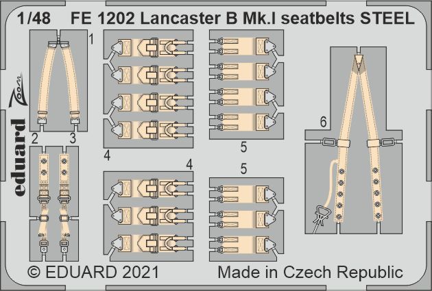 1:48 Avro Lancaster B.I seatbelts STEEL