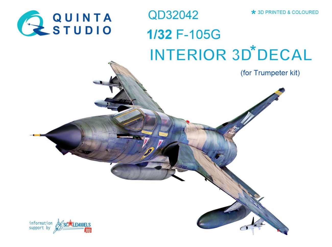 1:32 F-105G interior 3D decals (for Trumpeter kit)