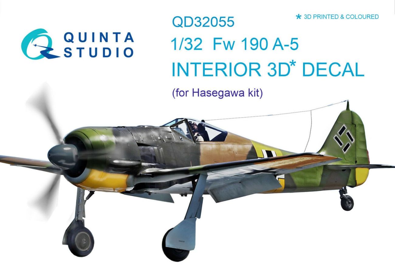 1:32 Fw 190A-5 interior 3D decals (for Hasegawa kit)