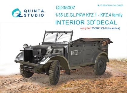 1:35 le.gl. Pkw Kfz.1-4 Family Interior 3D* decal (for ICM kits)