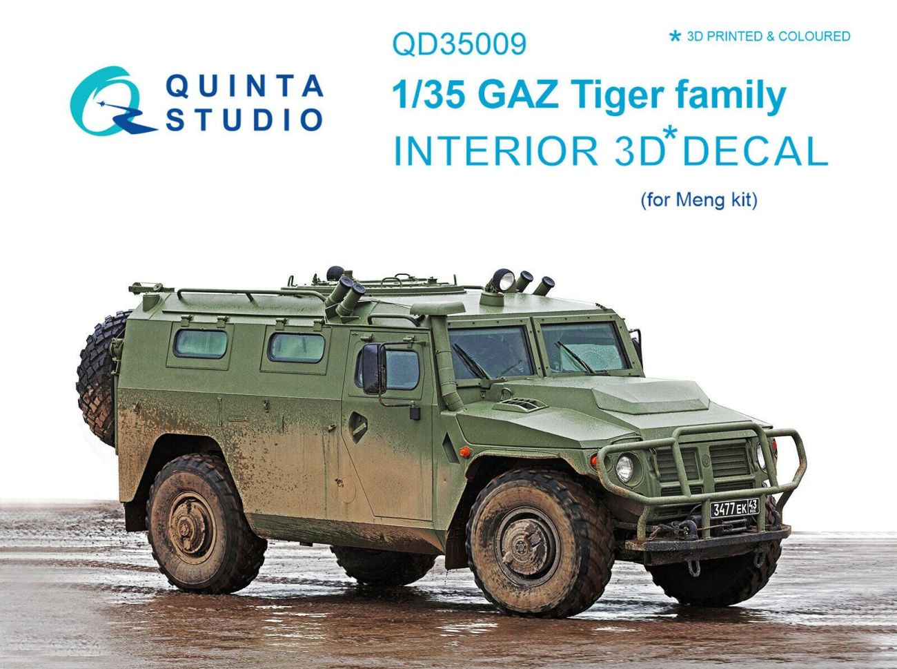 1:35 GAZ Tiger Family interior 3D decals (for Meng kits)