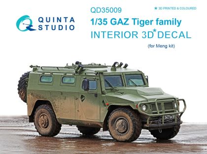 1:35 GAZ Tiger Family interior 3D decals (for Meng kits)