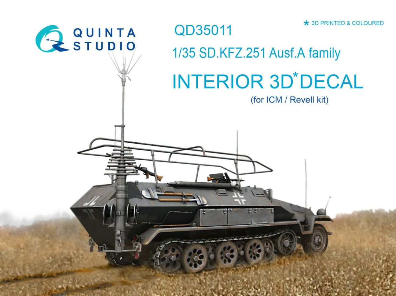 1:35 Sd.Kfz.251 Ausf.A Family interior 3D decals (for ICM/Revell kits)