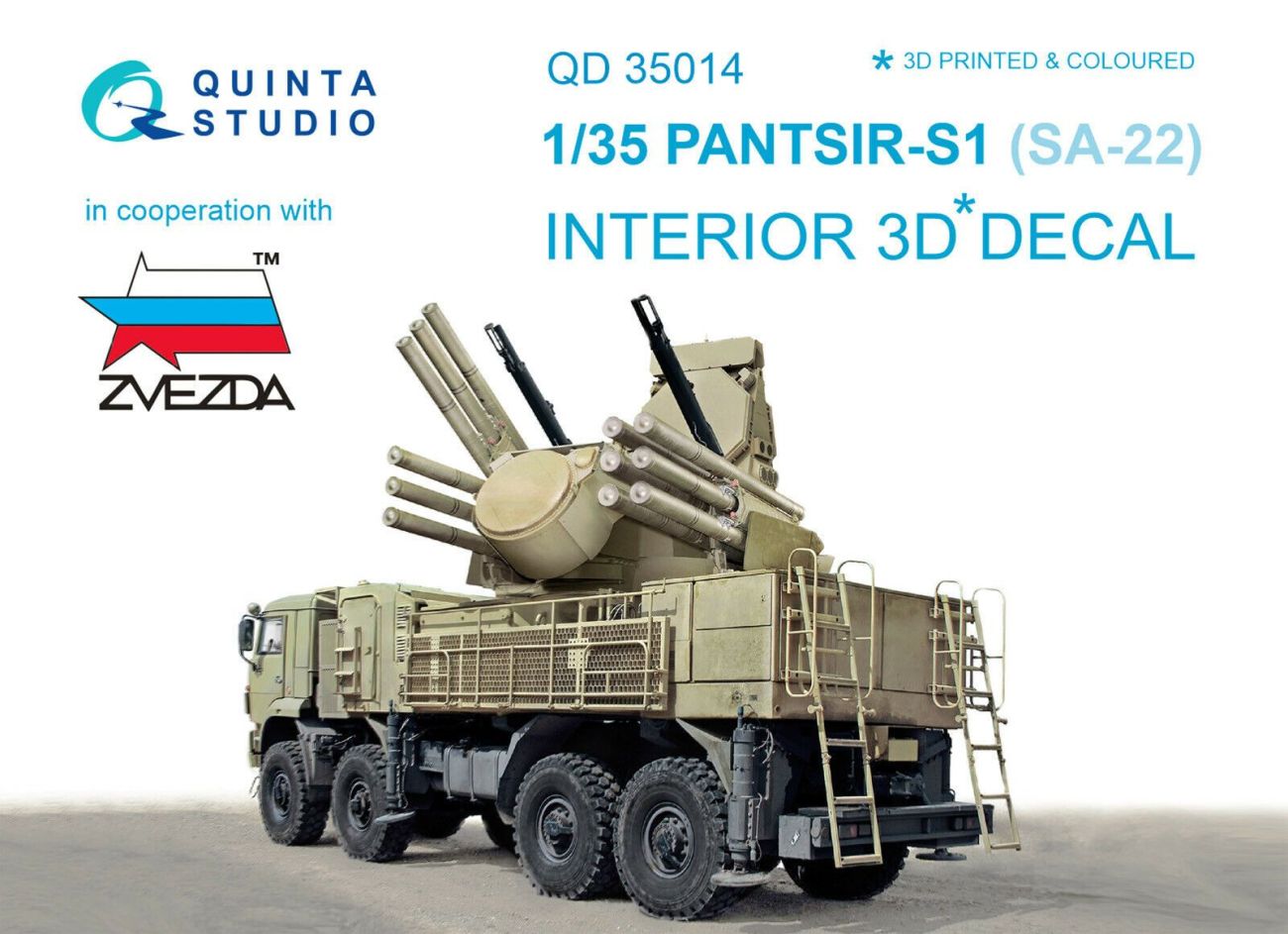 1:35 Pantsir S-1 (SA-22) interior 3D decals (for Zvezda kit)