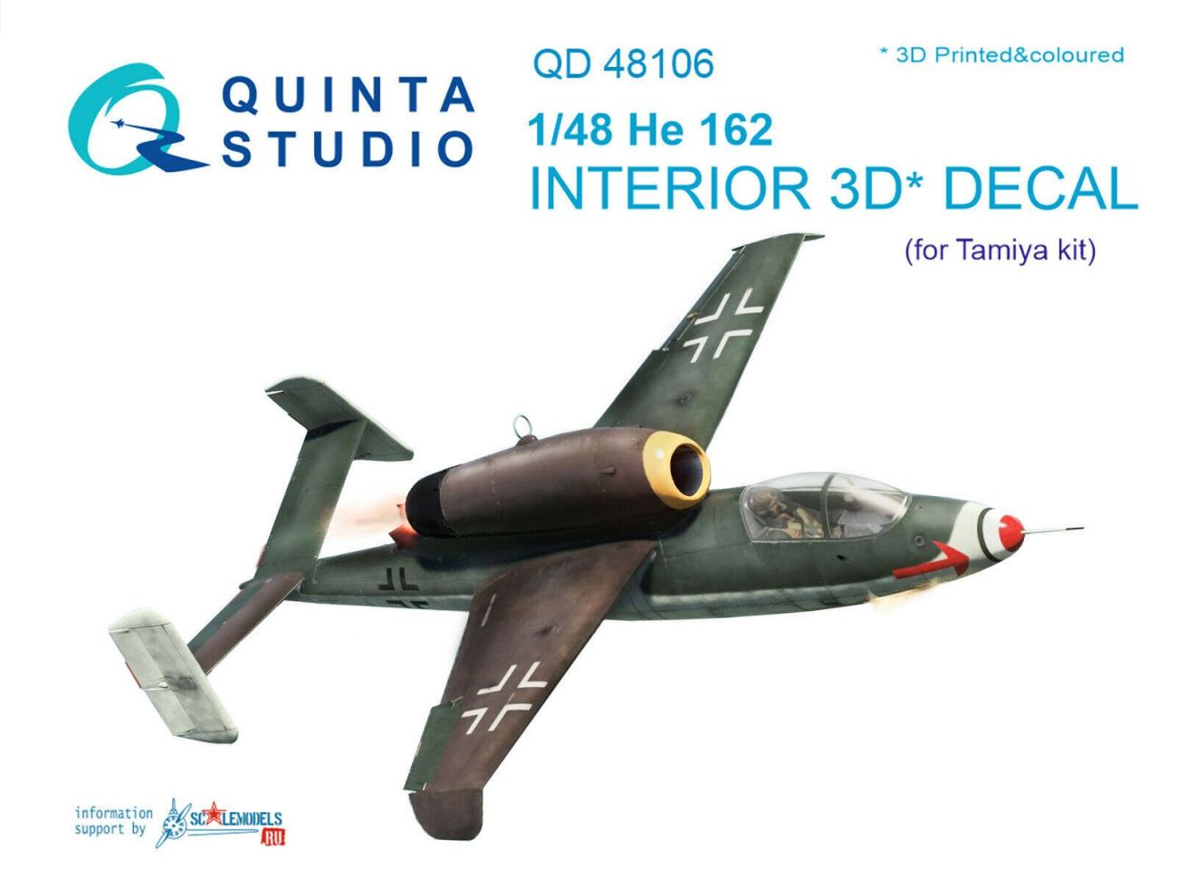 1:48 He 162 interior 3D decals (for Tamiya kit)