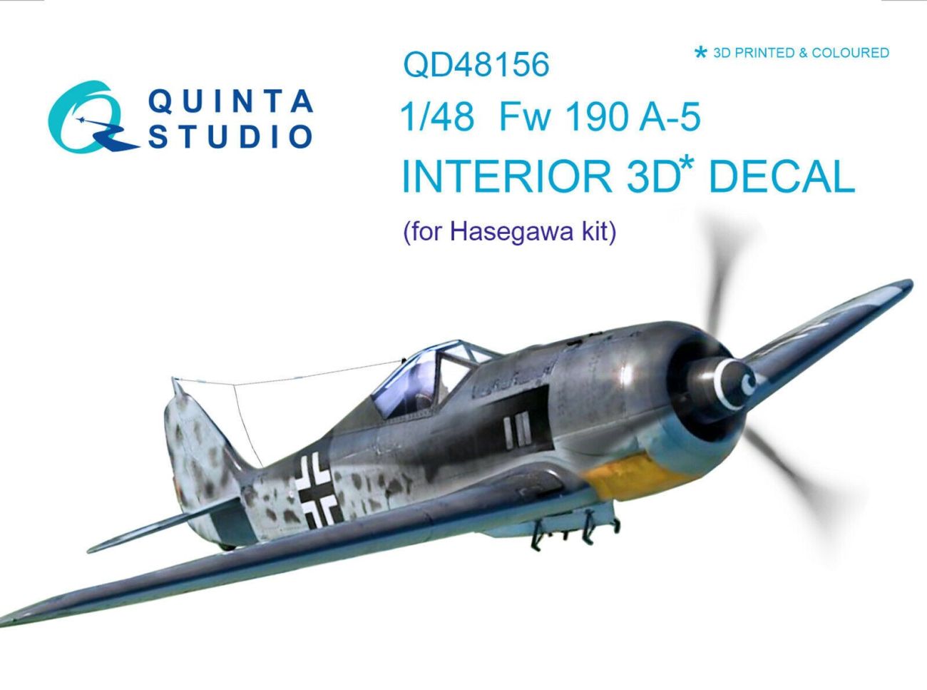 1:48 Fw 190A-5 interior 3D decals (for Hasegawa kit)