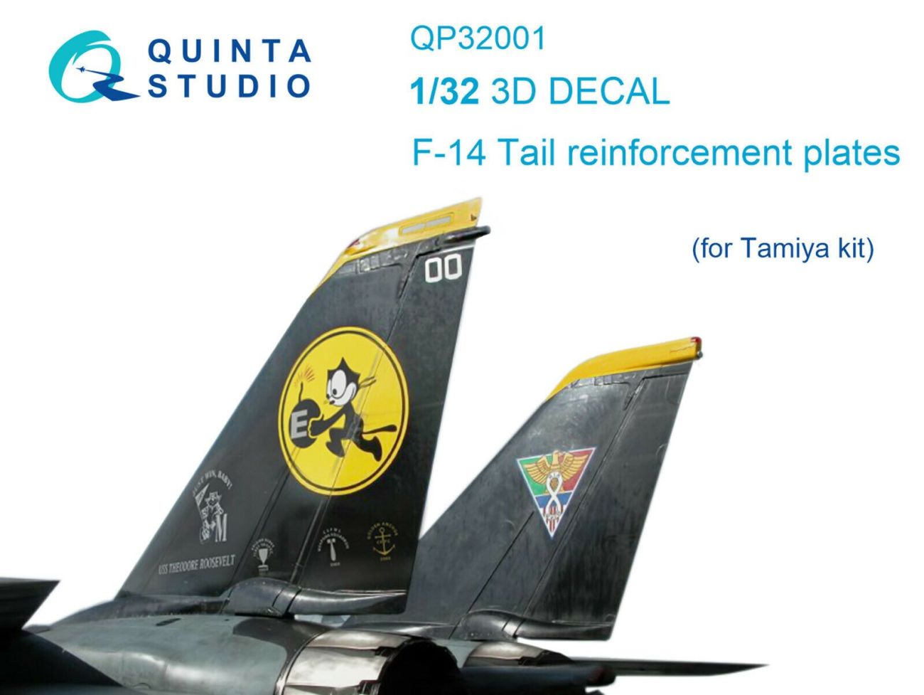 1:32 F-14 Tail Reinforcement 3D decals (for Tamiya kit)