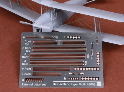 1:48 De Havilland DH-82 Tiger Moth rigging wire set for Airfix