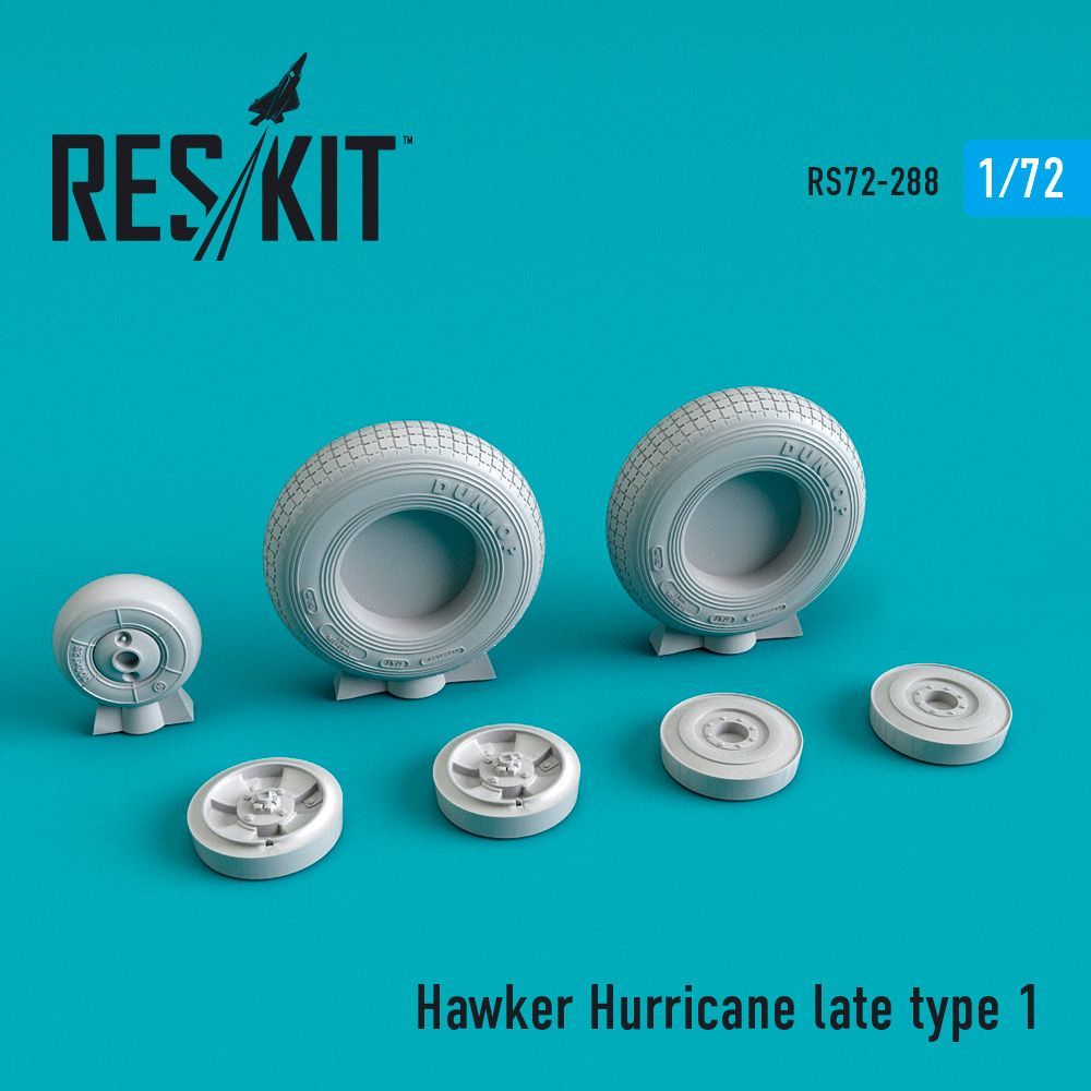 1:72 Hawker Hurricane wheels set late type 1