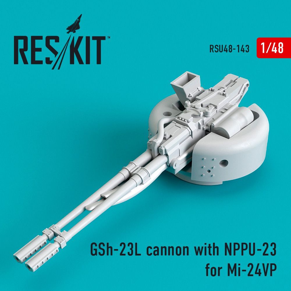 1:48 GSh-23L cannon with NPPU-23 for Mil Mi-24V/VP