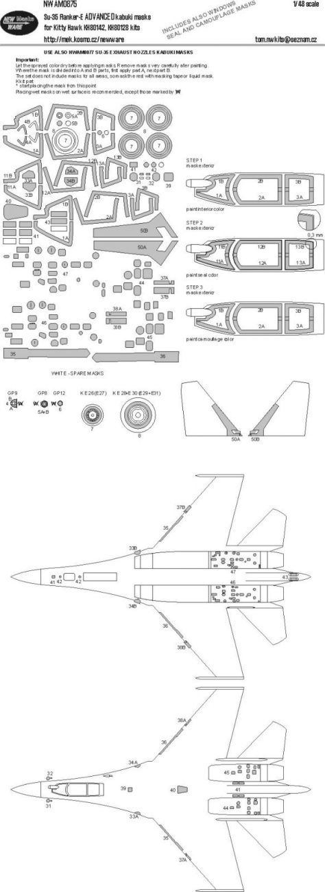 1:48 Mask Su-35 Flanker-E ADVANCED (KITTYH)