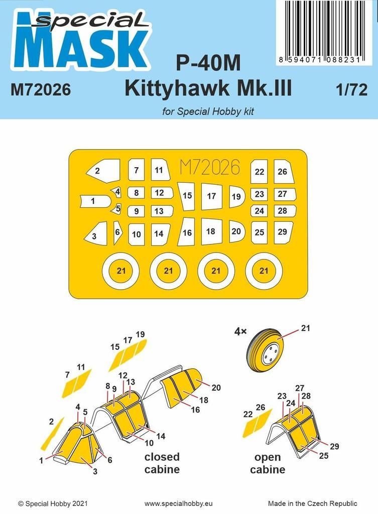 1:72 P-40M Warhawk/Kittyhawk Mk.III MASK