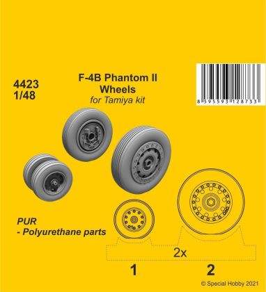 1:48 F-4B Phantom Wheels (from Tamiya kit)