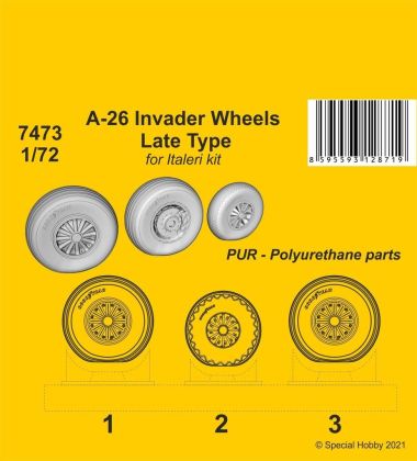 1:72 A-26 Invader Wheels Late Type / for Italeri kit