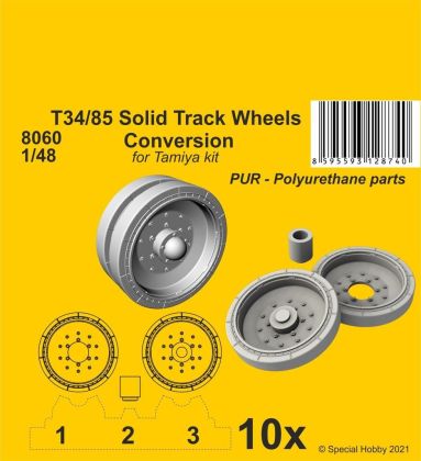 1:48 T34/85 Solid Track Wheels Conversion Set