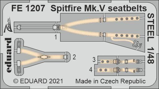 1:48 Spitfire Mk.V seatbelts STEEL
