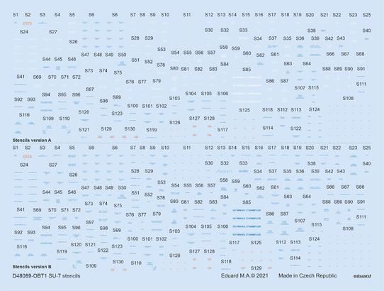 1:48 Su-7 stencils