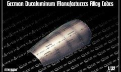 1:35 German Duraluminum Manufacturer Alloy Codes MINI